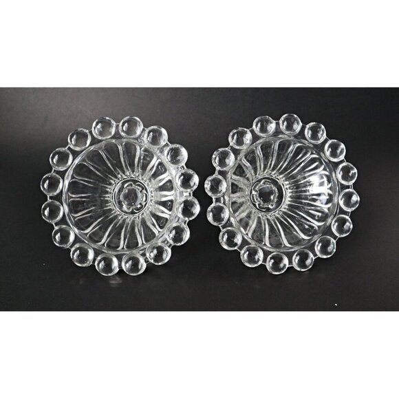 Vintage Pair of Boopie Candlestick Holders 1950's Berwick Anchor Hocking Candle - Picture 4 of 4